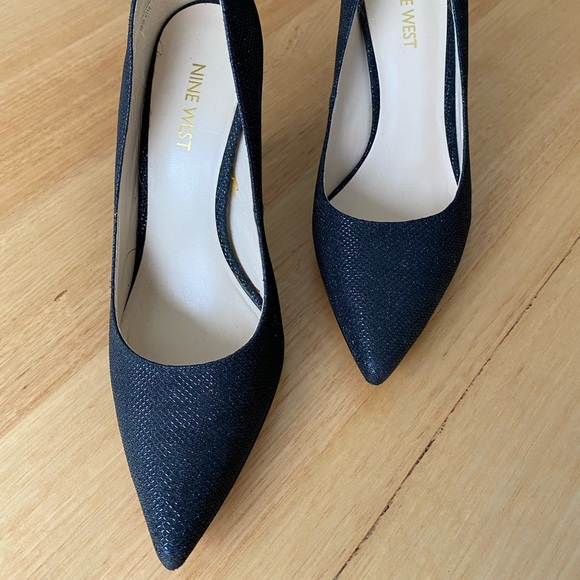 NINE WEST | Glamorous Black Sparkle Party Shoes - Picture 3 of 5